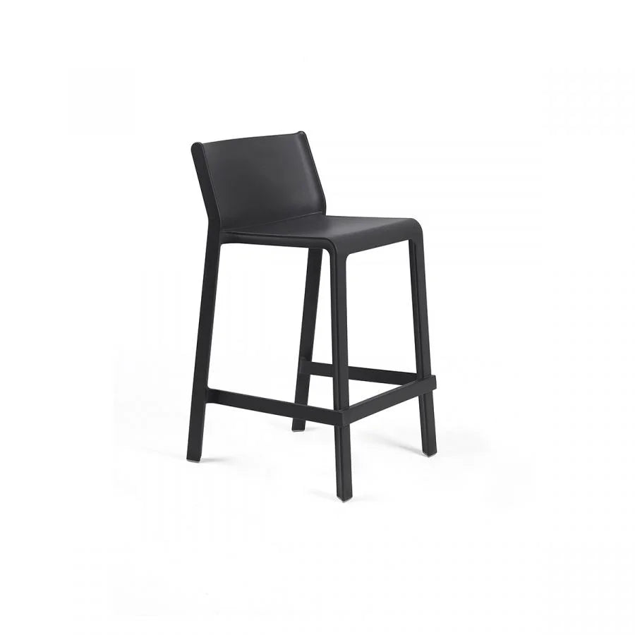 Trill Stool Mini sgabello in resina Nardi Antracite Genco Outdoor