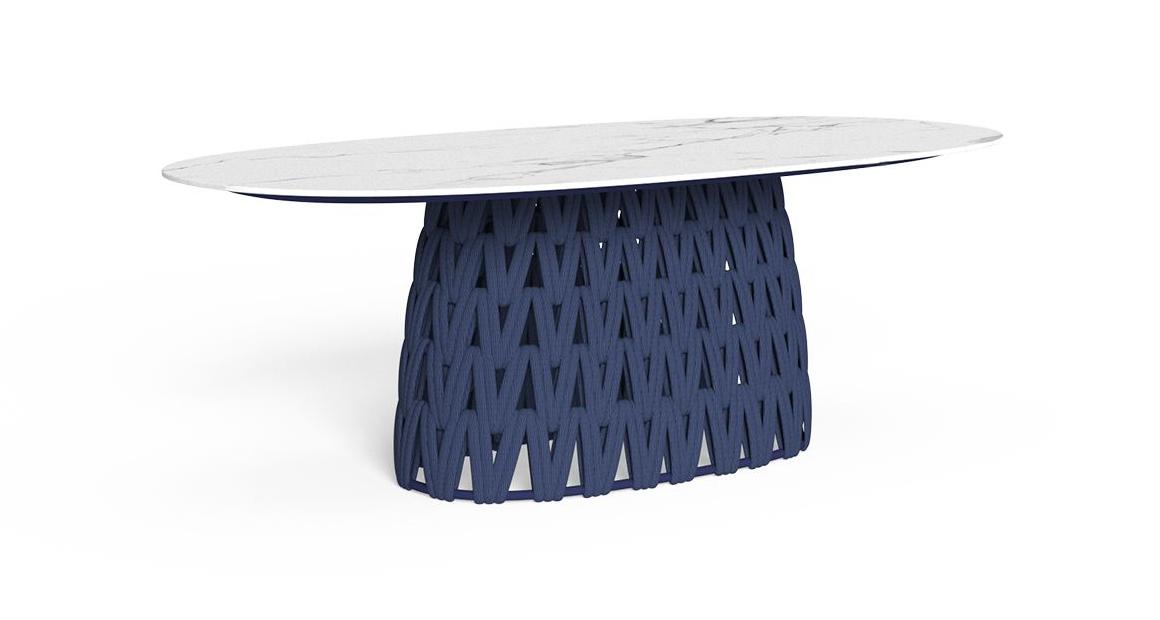 Swipe Tavolo Pranzo 220x100 Talenti True Navy Blue Genco Outdoor