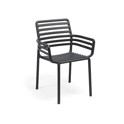 Sedia in resina con braccioli Doga Armchair Nardi Antracite Genco Outdoor