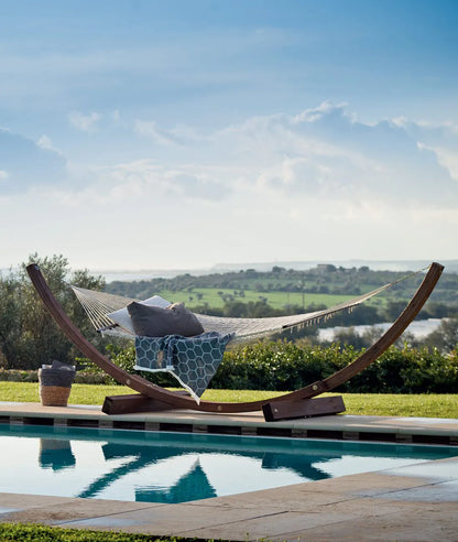 amaca autoportante legno rete genco outdoor piscina unopiu