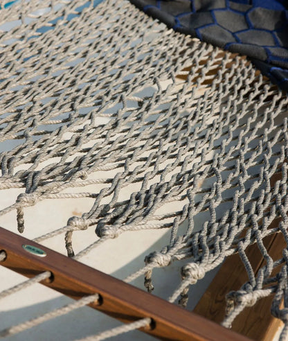 amaca autoportante legno rete corda grigio melange unopiu