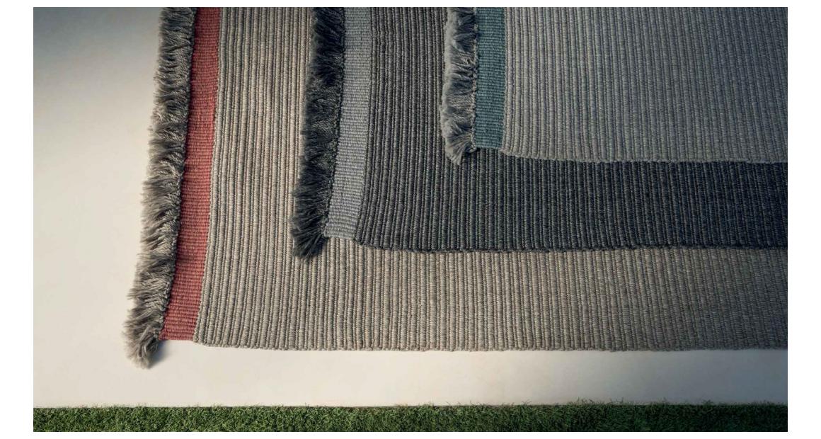 Rectangular outdoor rug Fabric//Ribs