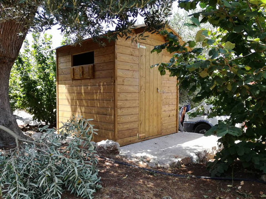 Casetta in legno doppia falda 2x2mt bianco Genco Outdoor