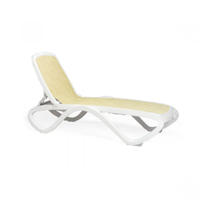 Lettino in resina fiberglass Omega Nardi Bianco-Beige Genco Outdoor