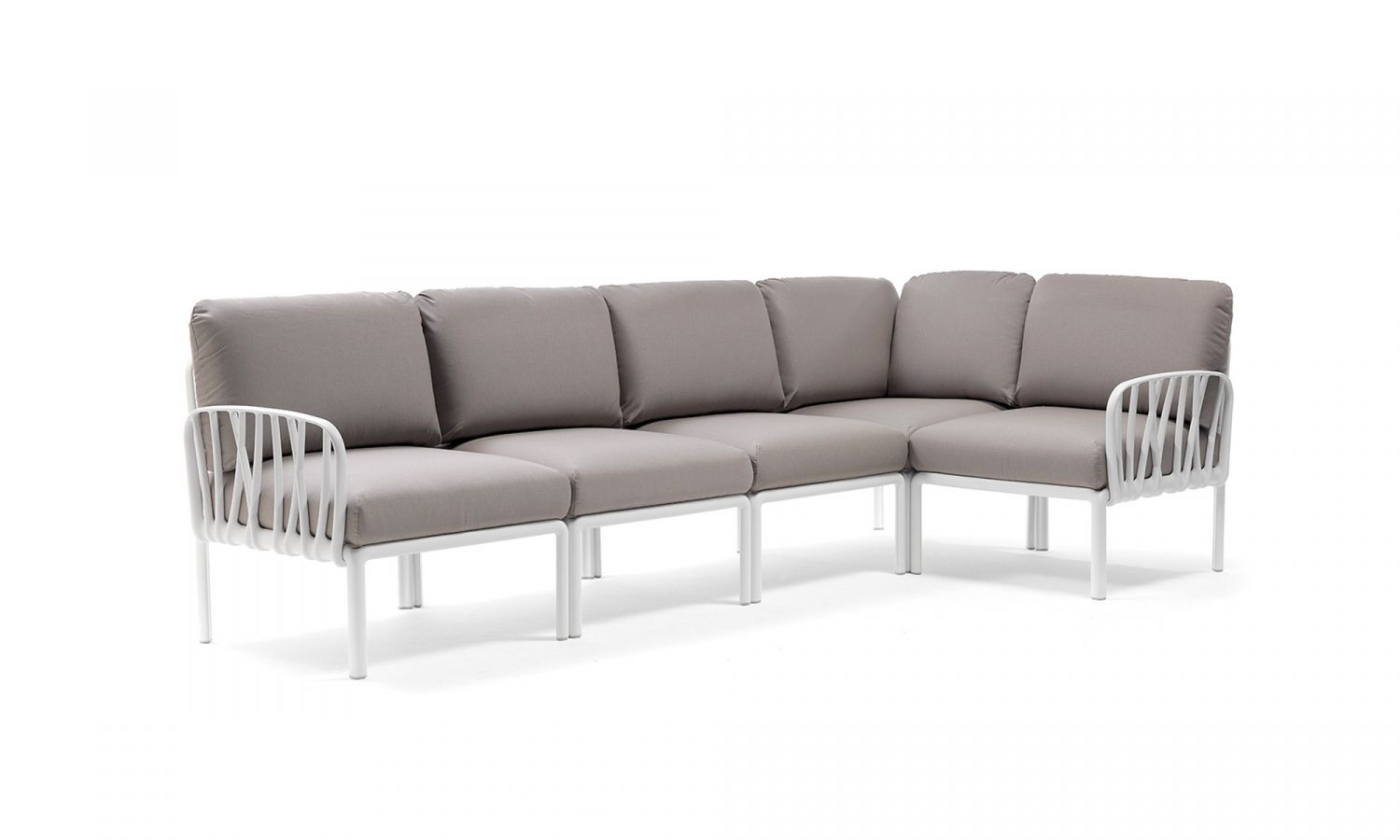 Komodo 5 divano modulare in resina fiberglass Nardi Bianco grigio Genco Outdoor
