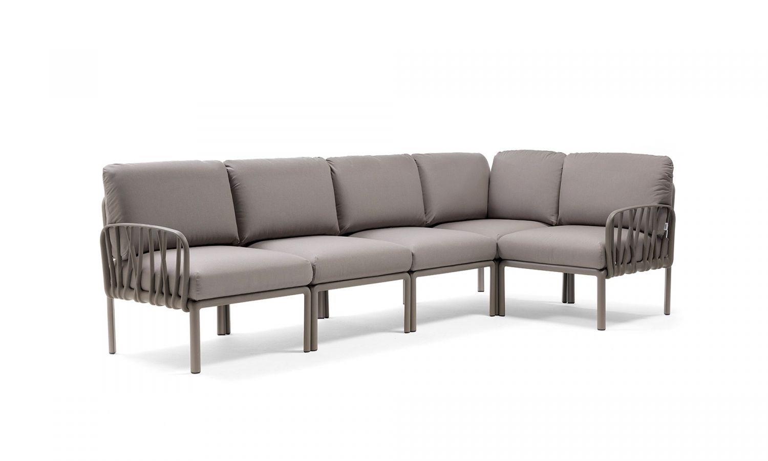 Komodo 5 divano modulare in resina fiberglass Nardi Tortora grigio Genco Outdoor