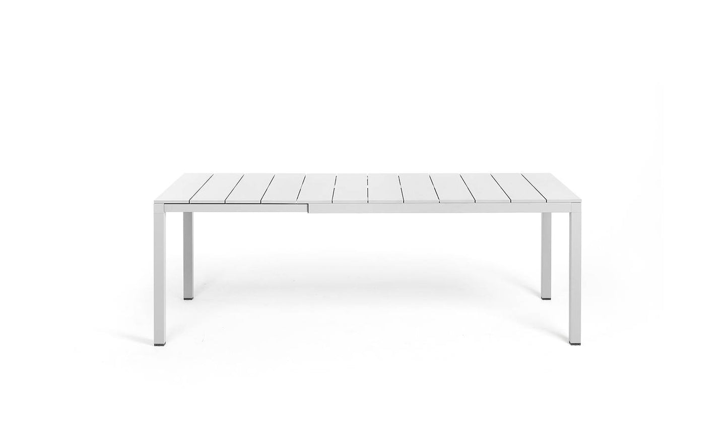 Rio (140) tavolo estensibile, piano in alluminio Nardi