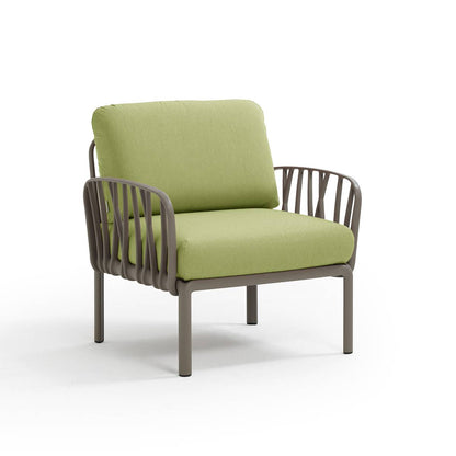 Poltrona Komodo resina fiberglass Nardi Tortora Avocado-sunbr. Genco Outdoor