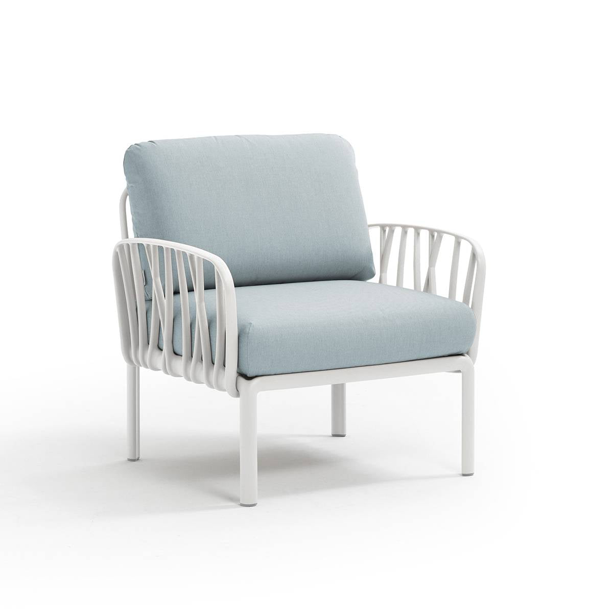 Poltrona Komodo resina fiberglass Nardi Bianco Ghiaccio-sunbr. Genco Outdoor