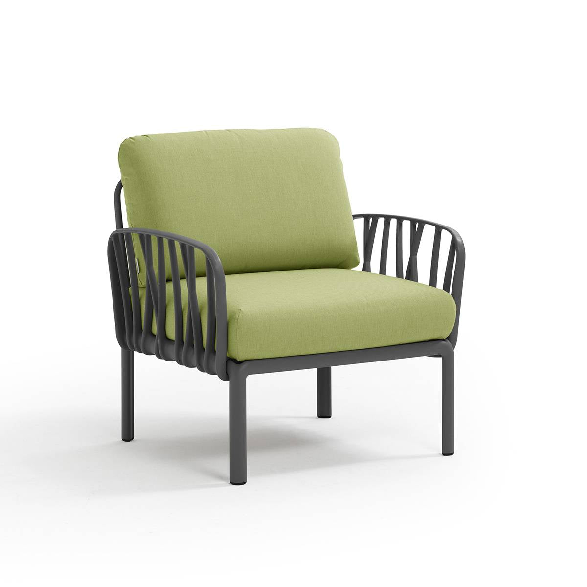 Poltrona Komodo resina fiberglass Nardi Antracite Avocado-sunbr. Genco Outdoor