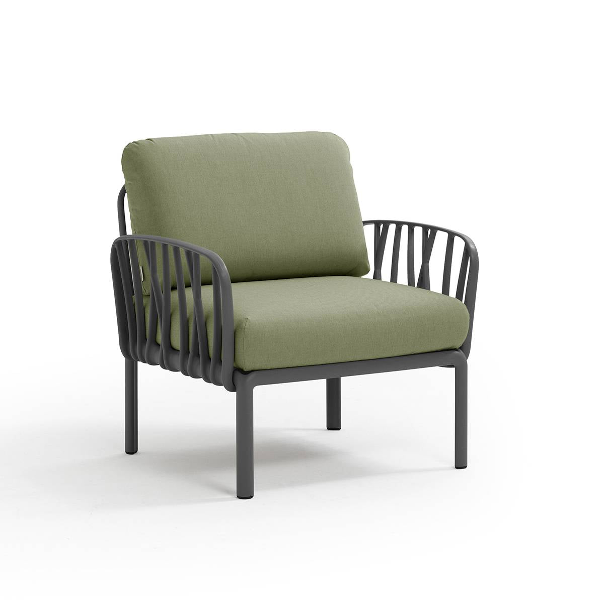 Poltrona Komodo resina fiberglass Nardi Antracite Giungla-sunbr. Genco Outdoor
