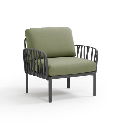 Poltrona Komodo resina fiberglass Nardi Antracite Giungla-sunbr. Genco Outdoor